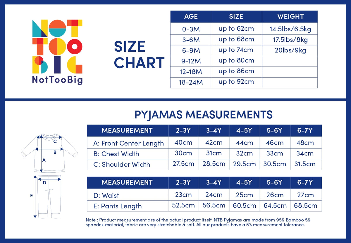 Not Too Big Breakfast Bunch Pyjamas - 2 Pack