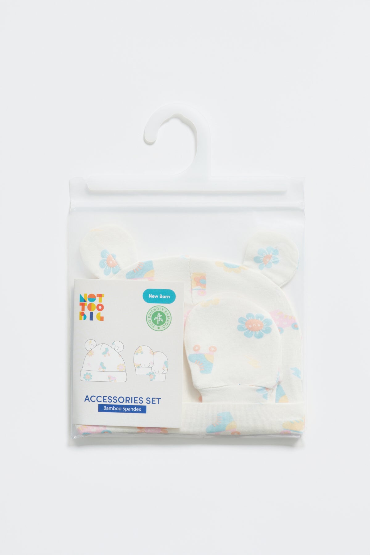 Not Too Big Daisy Crew Hat And Mitt Set