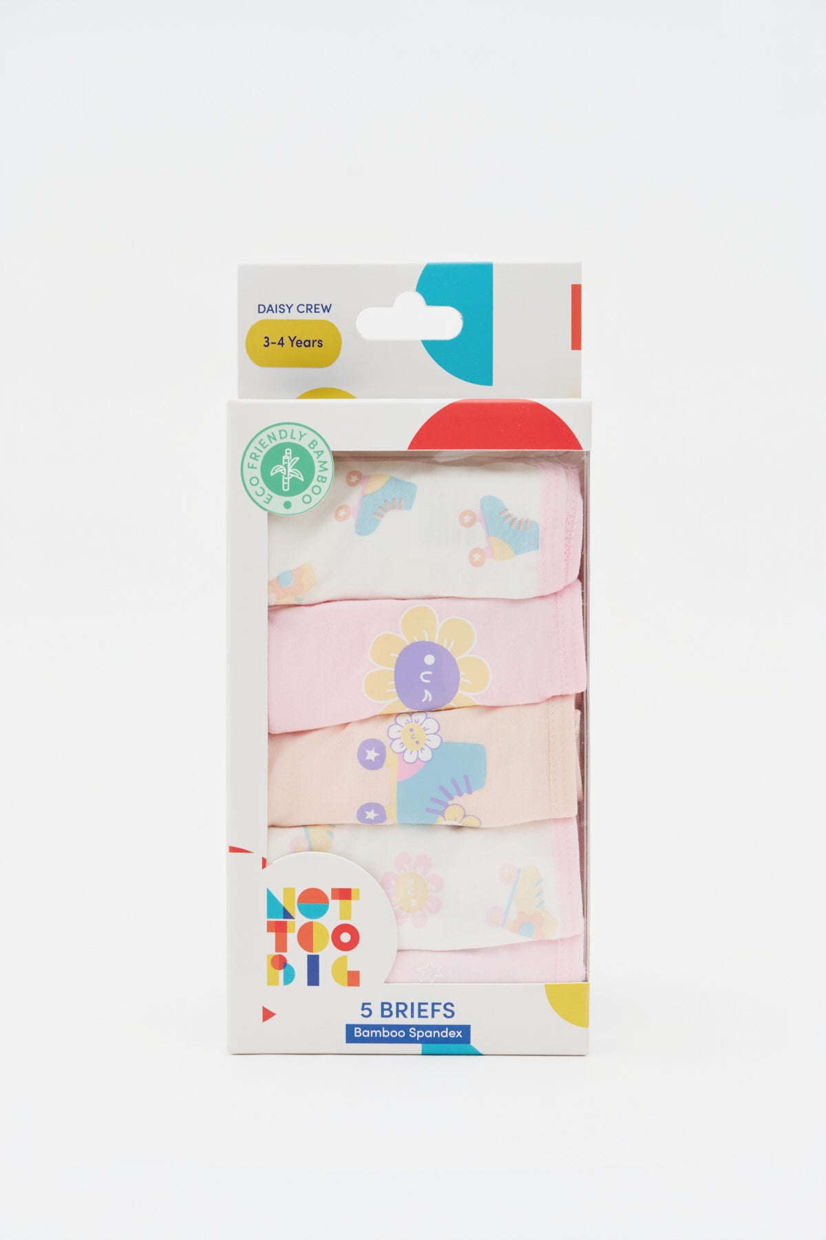 Not Too Big Daisy Crew Briefs - 5 Pack