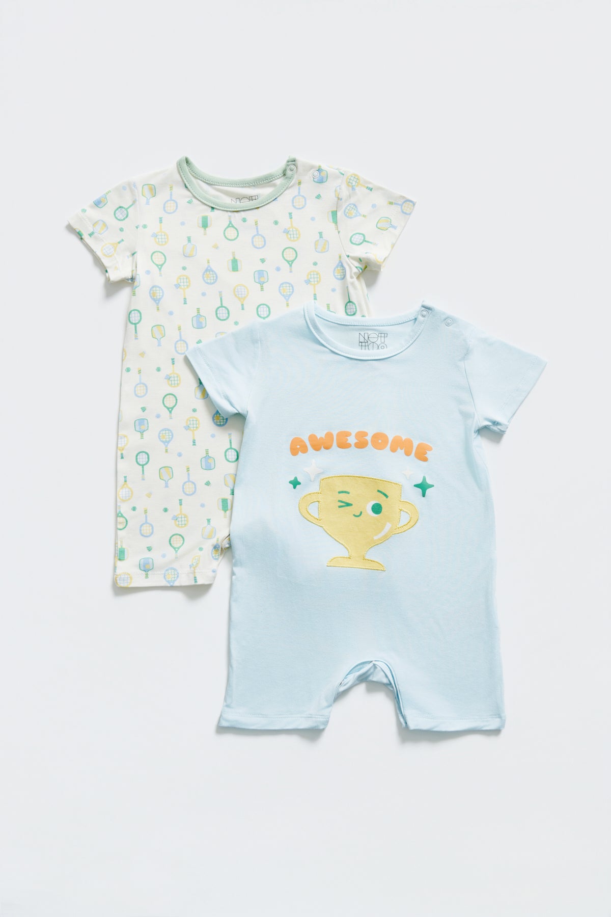 Not Too Big Racket Club Romper - 2 Pack