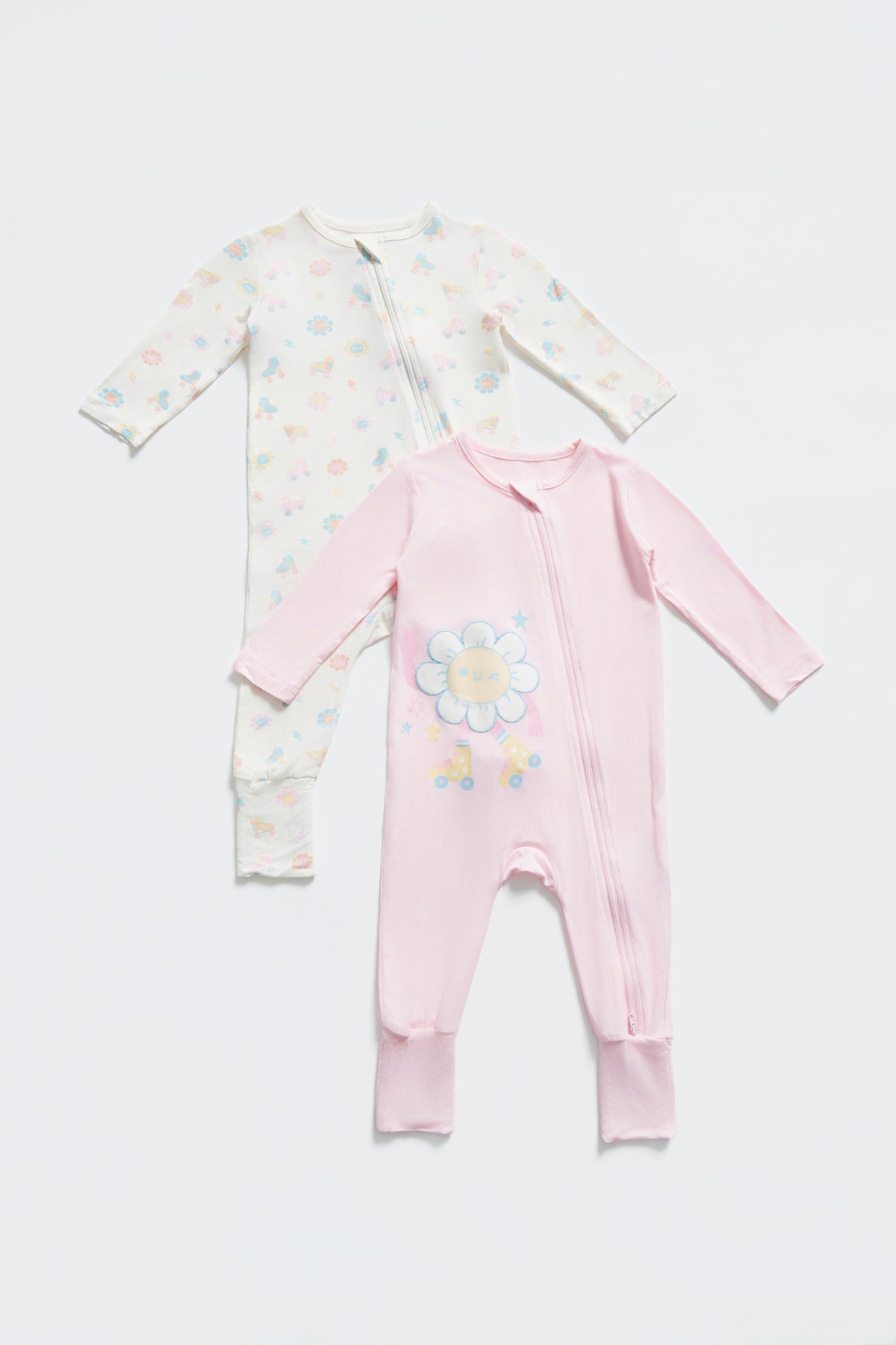 Not Too Big Daisy Crew Sleepsuit - 2 Pack