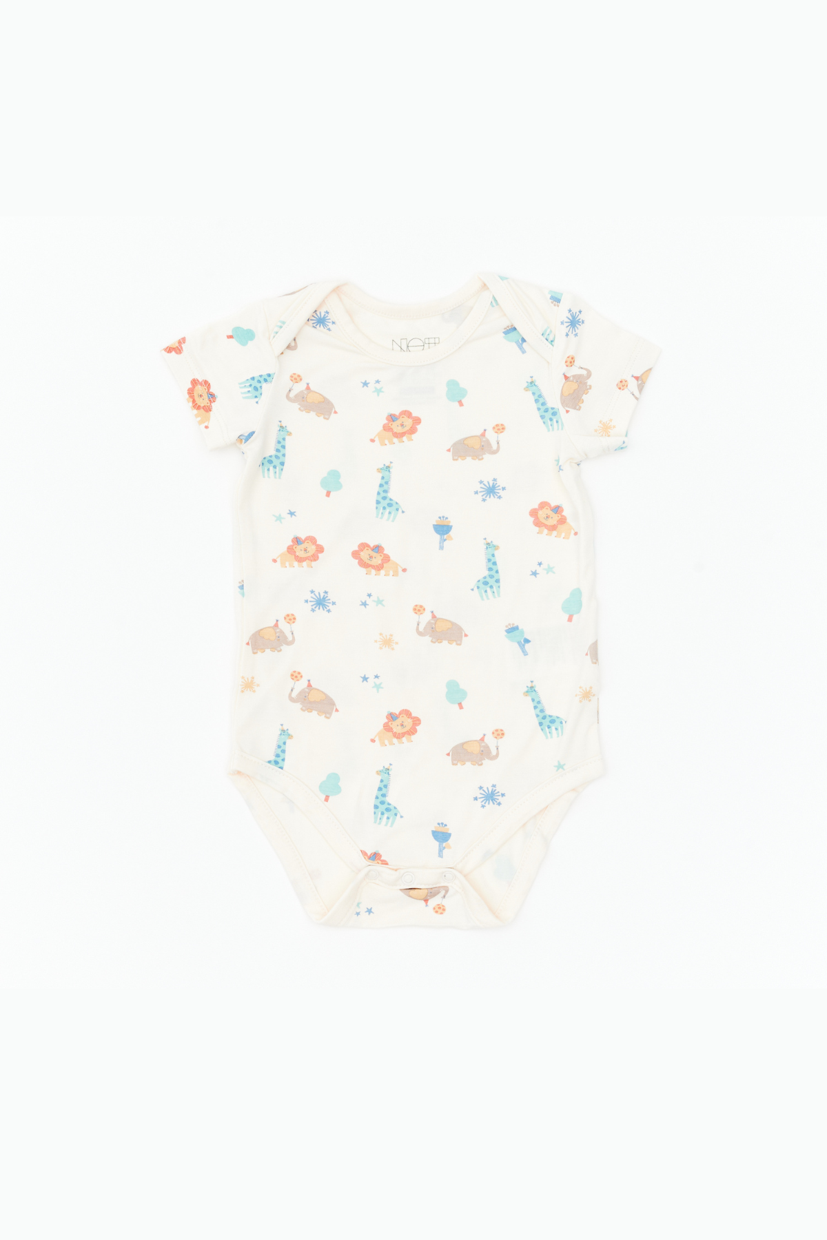 Not Too Big Safari Party Short Sleeve Bodysuit - 3 Pack