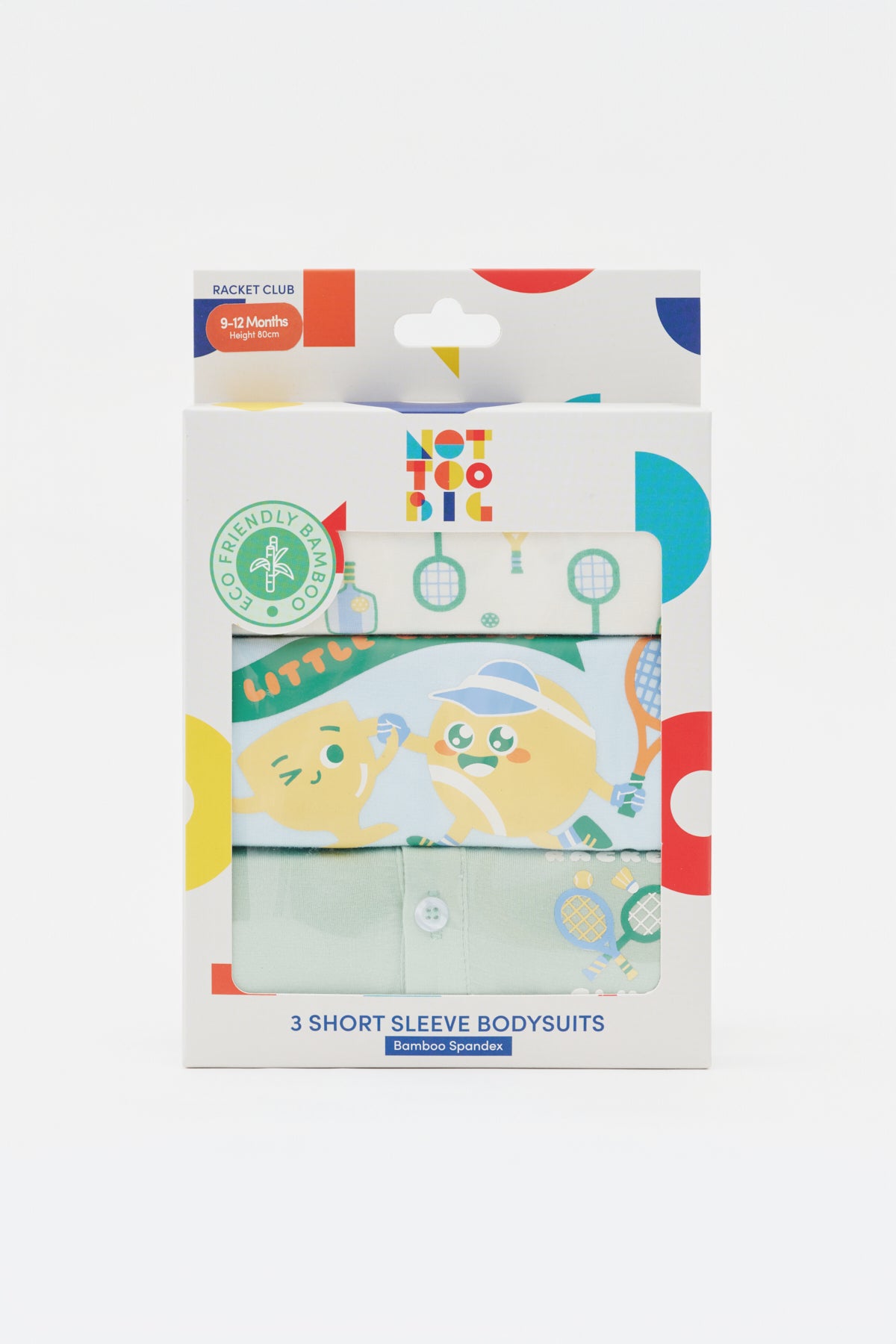 Not Too Big Racket Club Bodysuit - 3 Pack