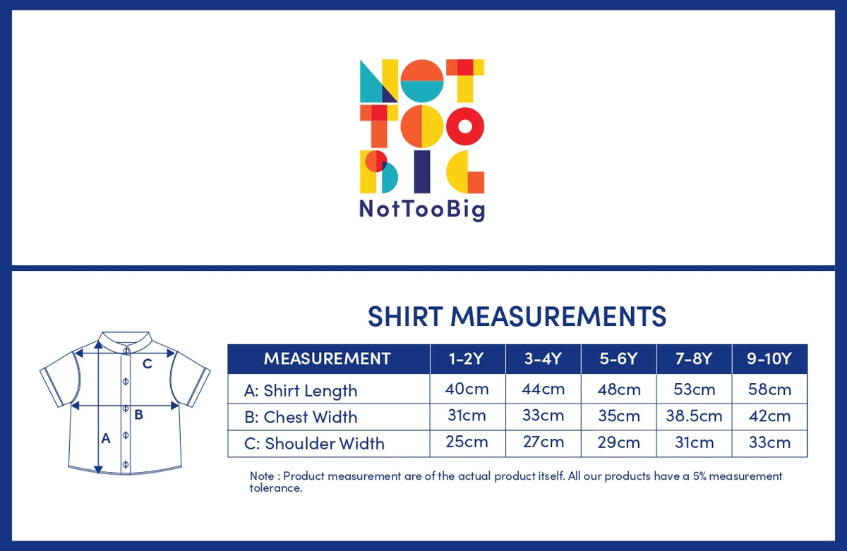 Not Too Big Birds Collared Shirt - Bluebird