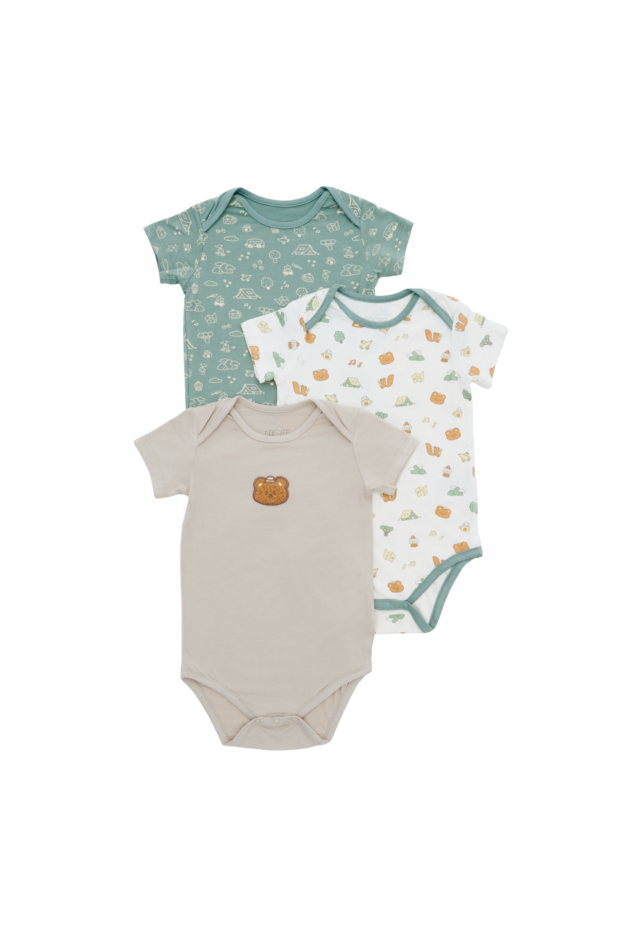 Not Too Big Little Camper Bodysuit - 3 Pack