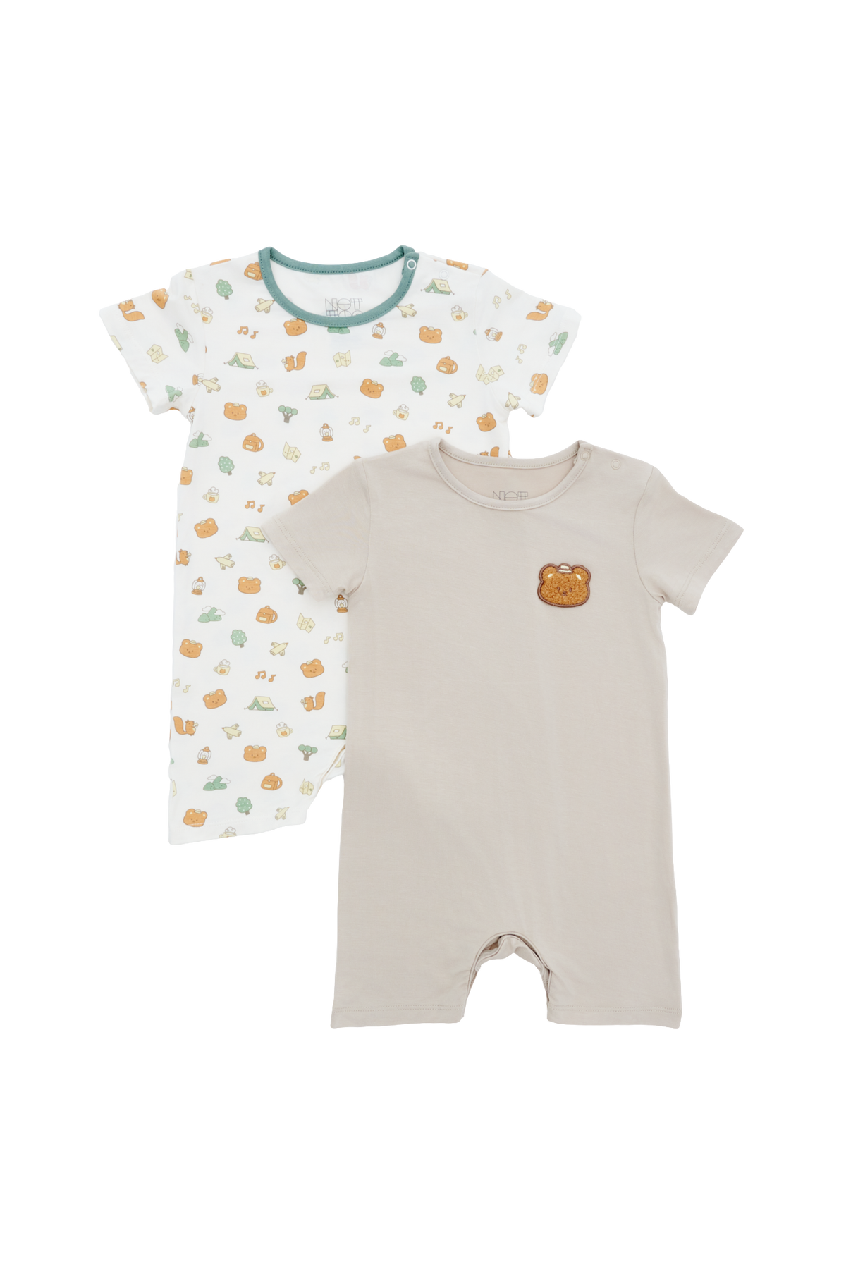 Not Too Big Little Camper Romper - 2 Pack