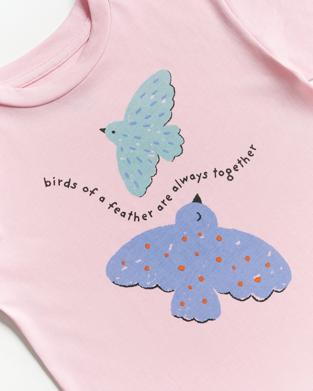 Not Too Big Birds Oversized Tee - Bubblegum