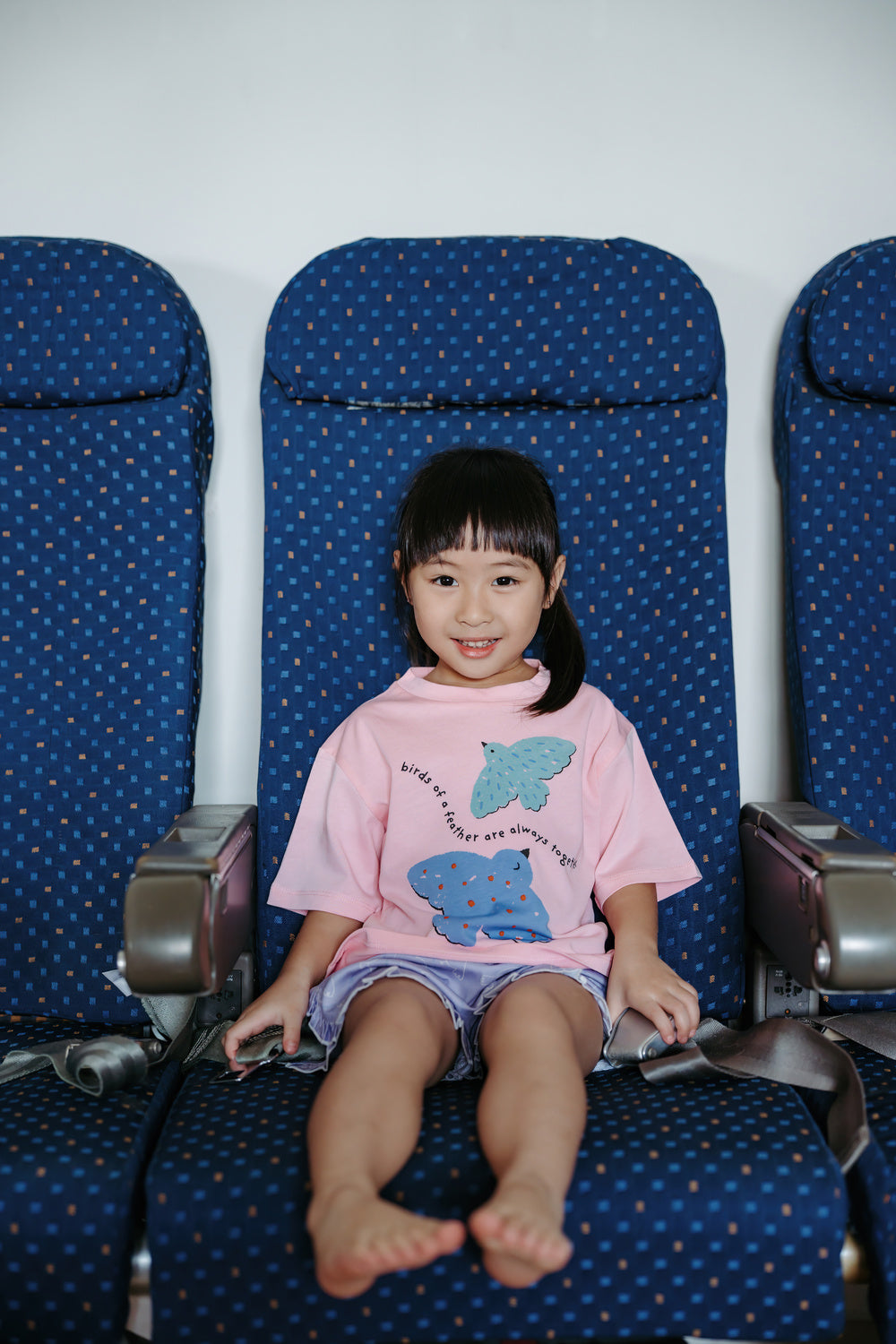 Not Too Big Birds Oversized Tee - Bubblegum