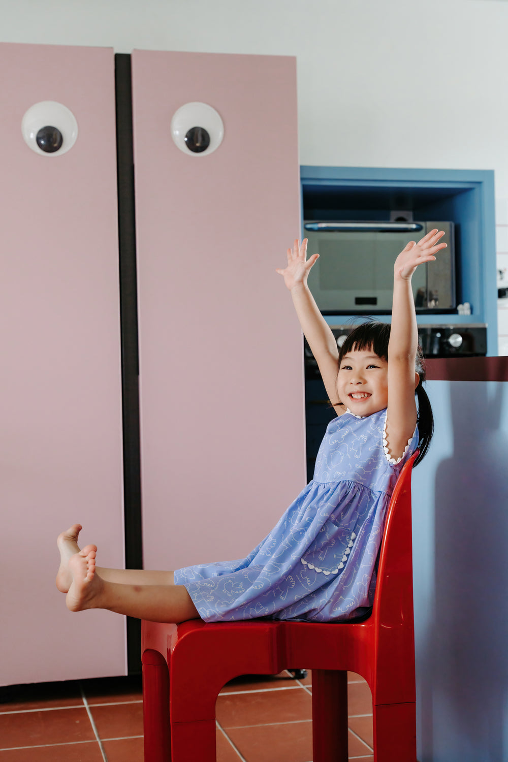 Not Too Big Birds Sleeveless Dress - Periwinkle