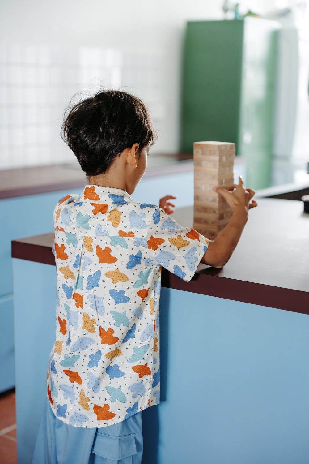 Not Too Big Birds Collared Shirt - Playground