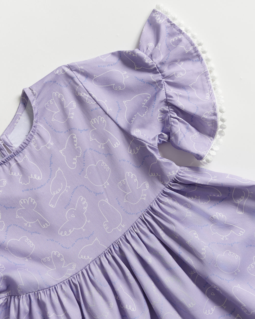 Not Too Big Birds Flutter Babydoll Top