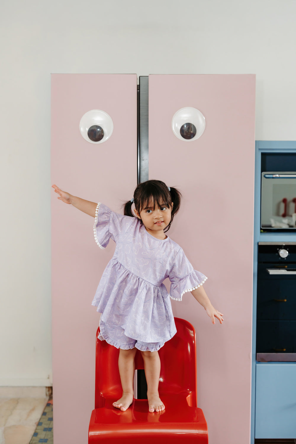 Not Too Big Birds Flutter Babydoll Top