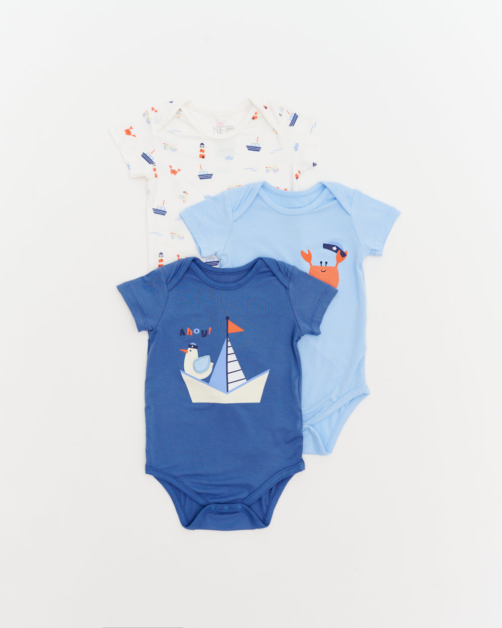 Not Too Big Captain Bodysuit - 3 Pack