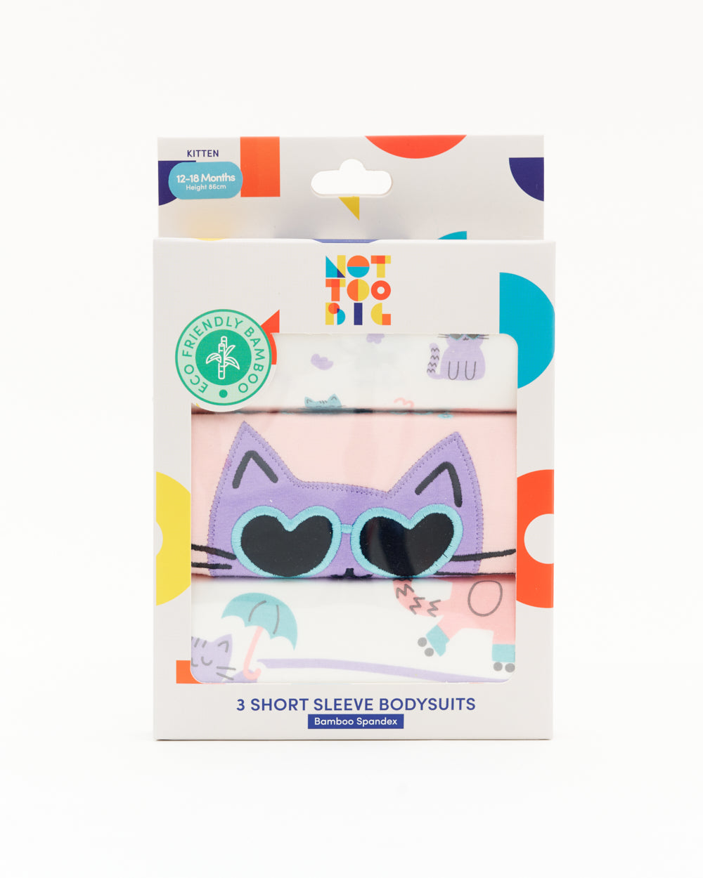 Not Too Big Kitten Bodysuit - 3 Pack