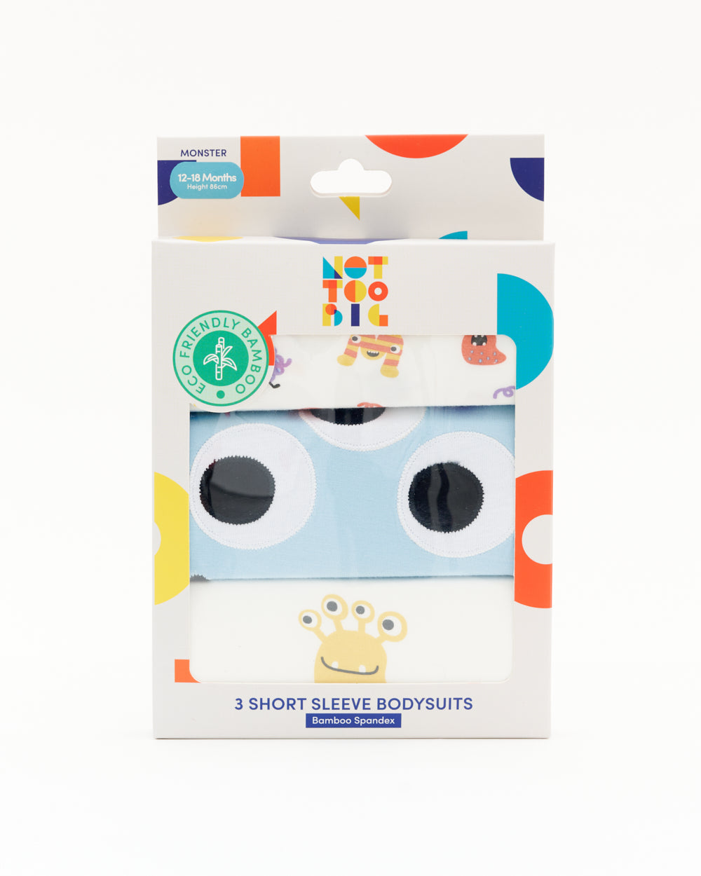 Not Too Big Monster Bodysuit - 3 Pack