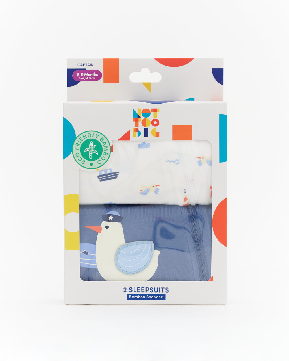 Not Too Big Captain Sleepsuit - 2 Pack