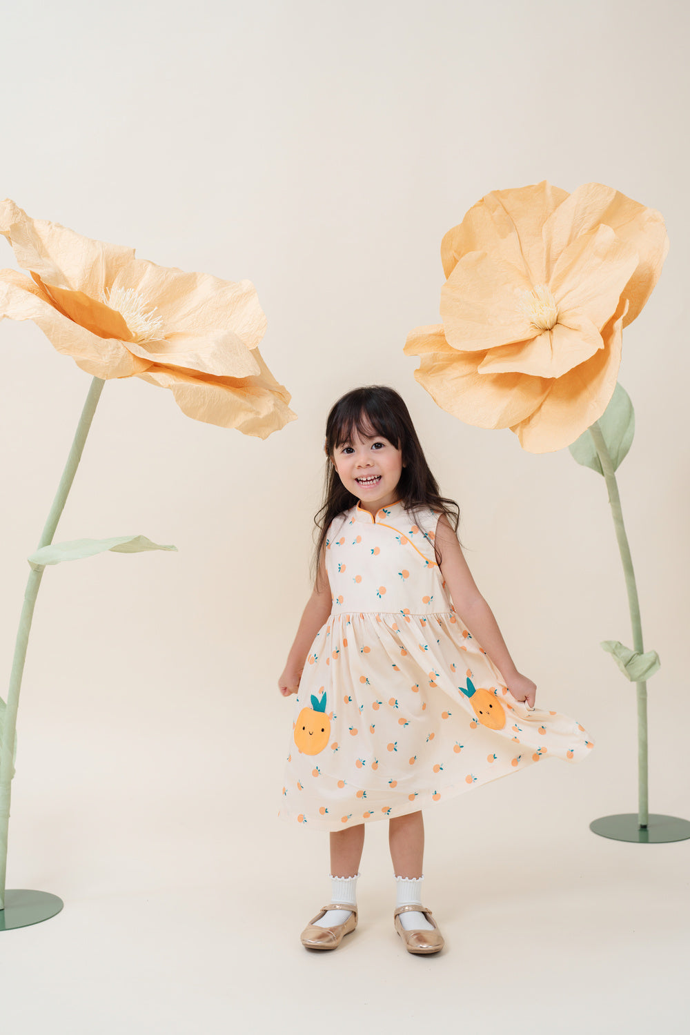 Not Too Big Tangerine Dress