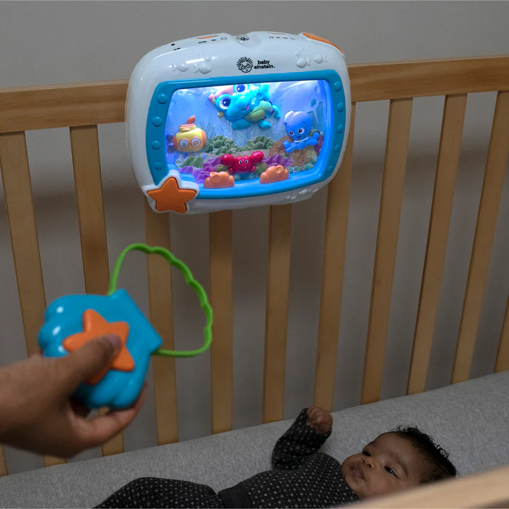 Baby Einstein Sea Dreams Soother Musical Crib Toy and Sound Machine Not Too Big