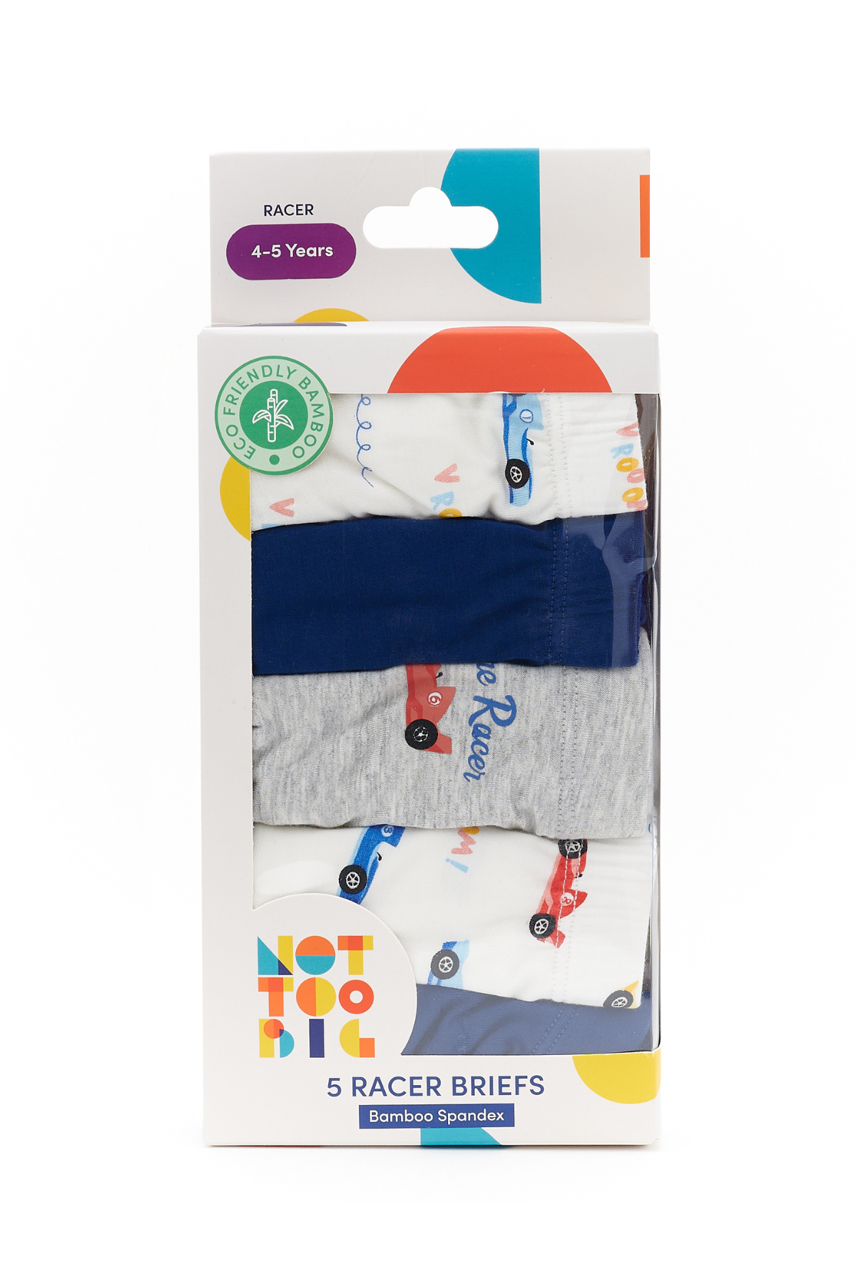 Not Too Big Tiny Racer Brief -5 Pack