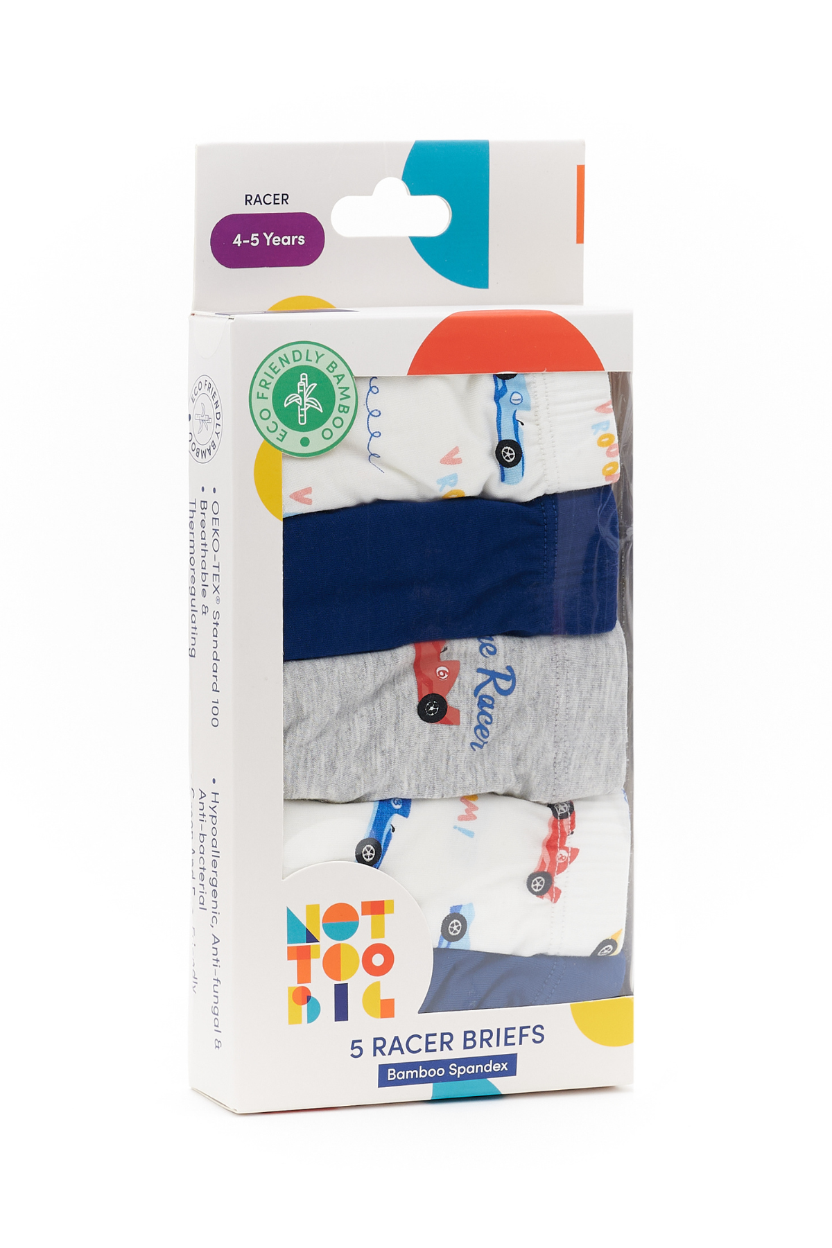 Not Too Big Tiny Racer Brief -5 Pack
