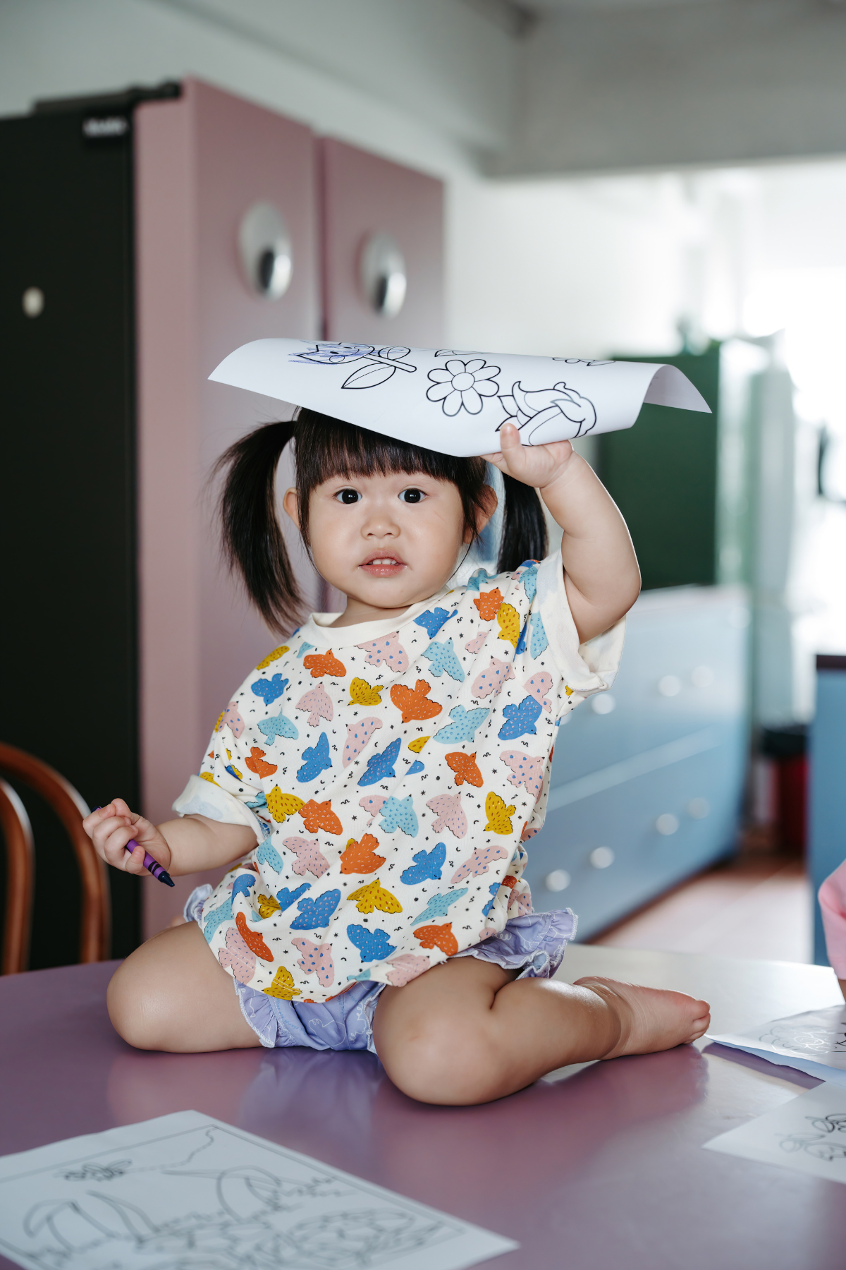 Birds Oversized Tee - Pink Playground