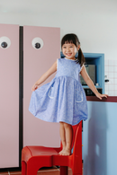 Birds Sleeveless Dress - Periwinkle