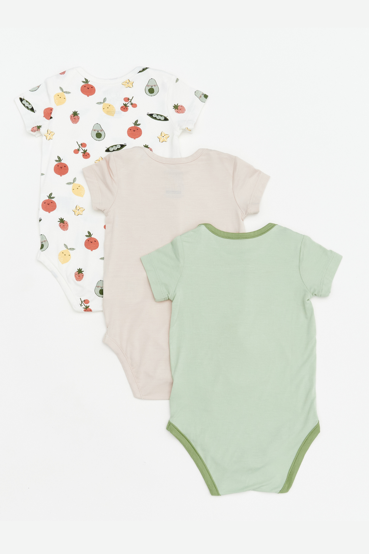 Not Too Big Farm To Table Short Sleeve Bodysuits - 3 Pack