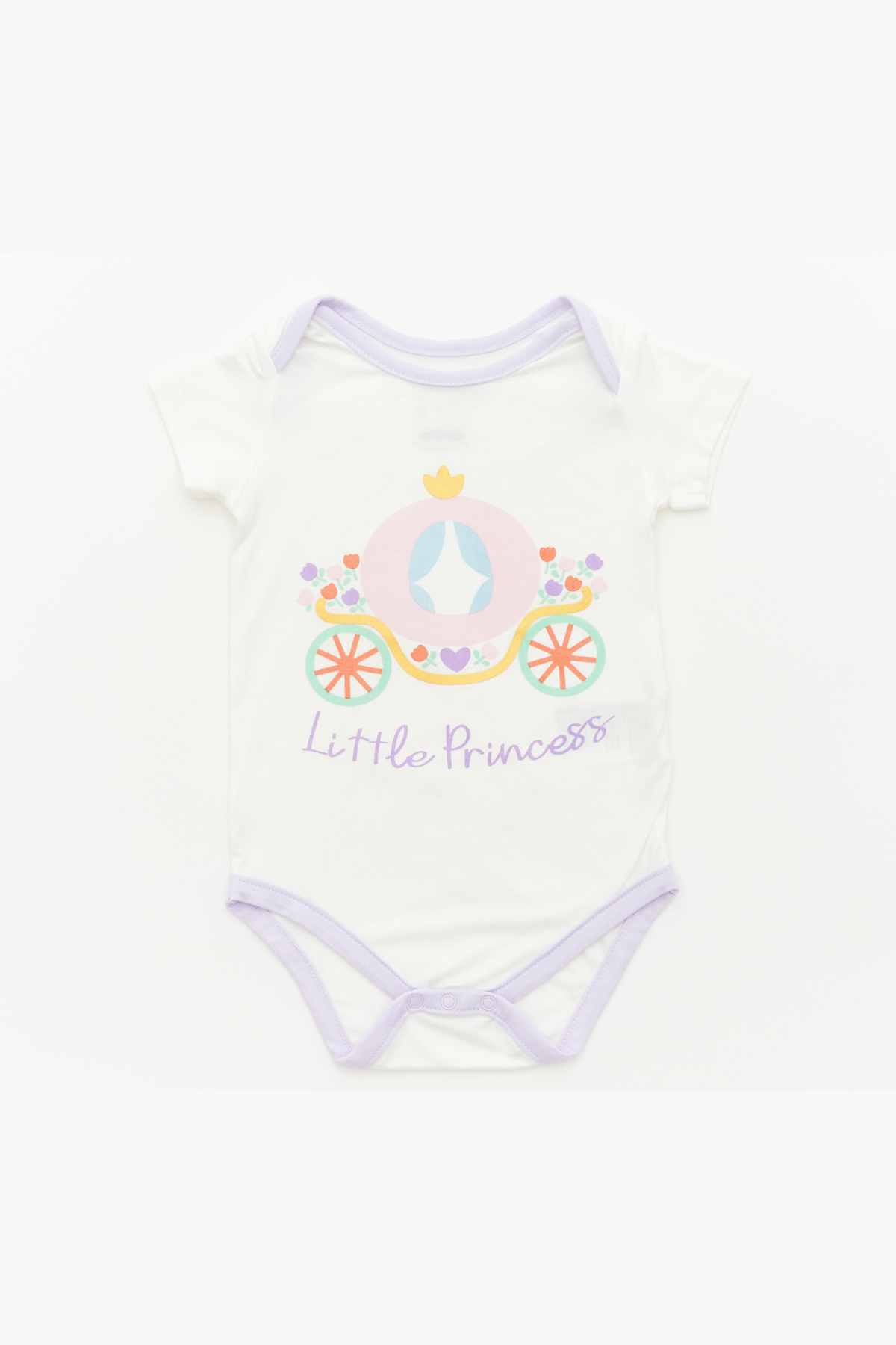 Not Too Big Princess Short Sleeve Bodysuits - 3 Pack