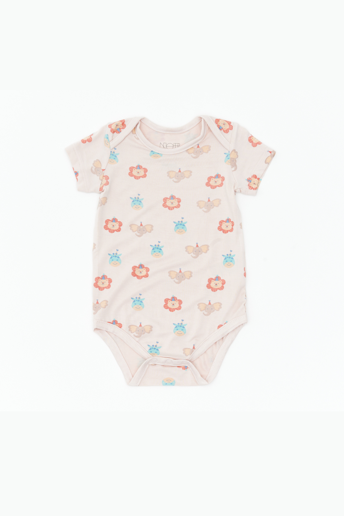 Not Too Big Safari Party Short Sleeve Bodysuit - 3 Pack