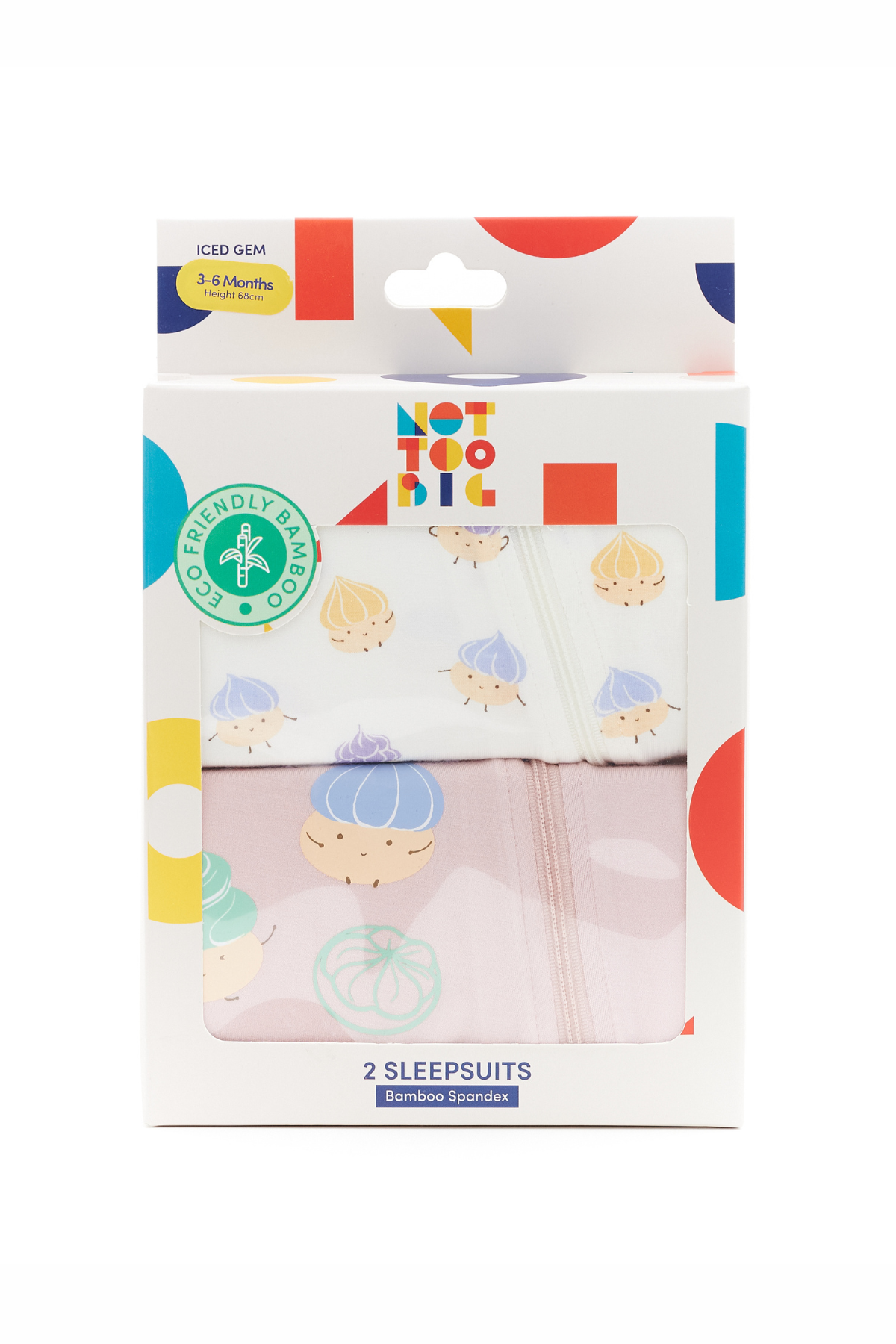 Not Too Big Iced Gem Sleepsuits - 2 Pack
