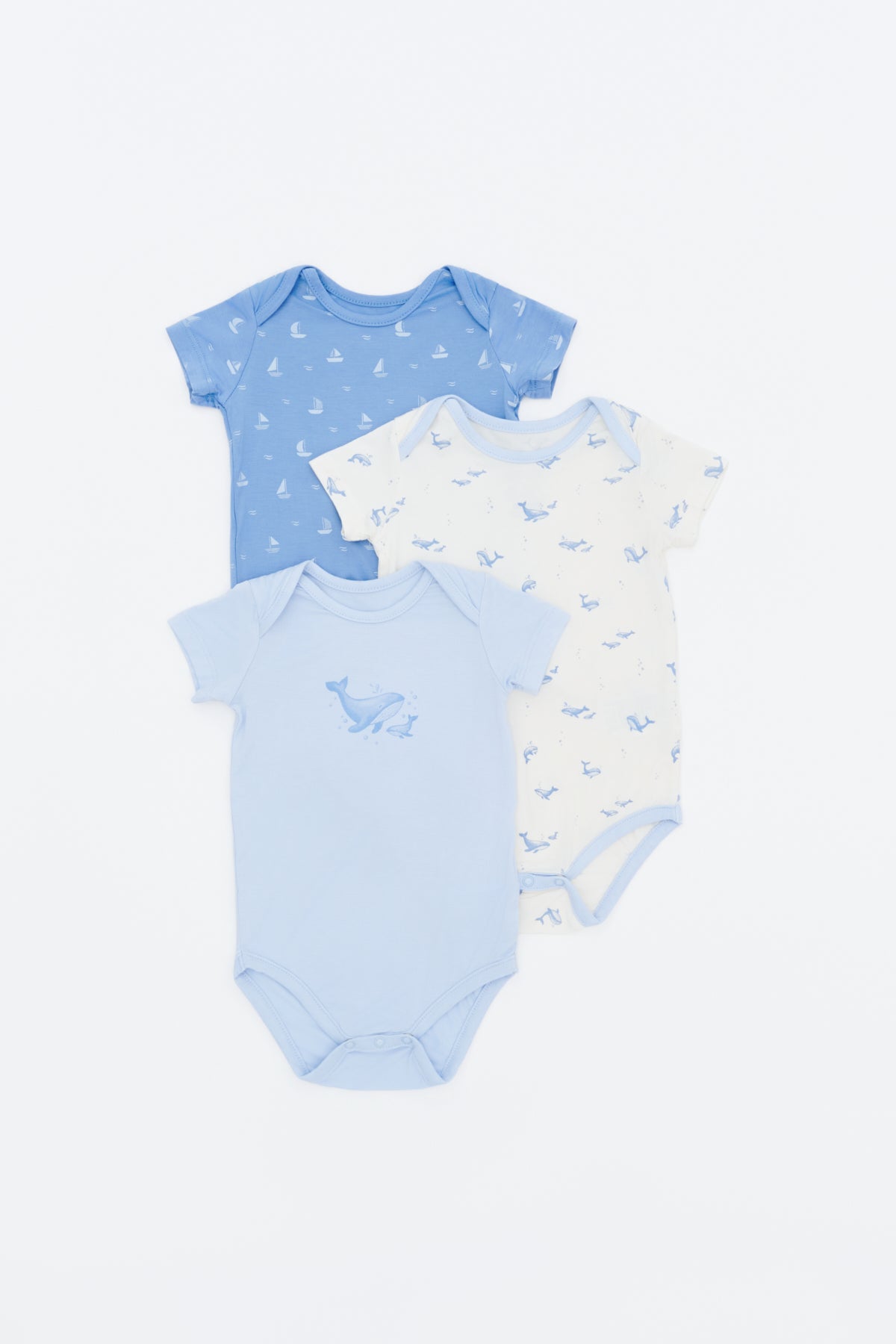 Not Too Big Whaley Bodysuit - 3 Pack