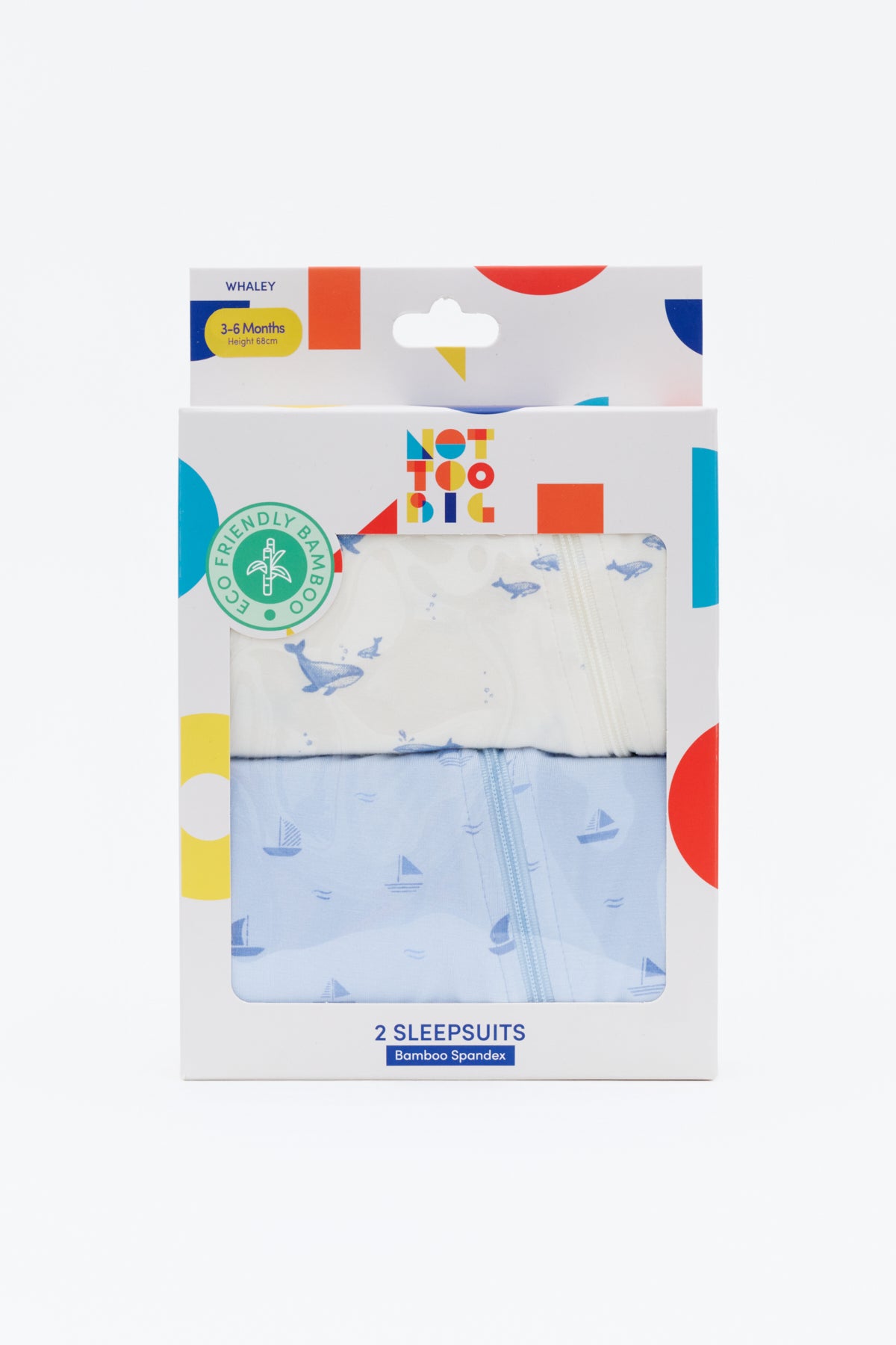Not Too Big Whaley Sleepsuit - 2 Pack