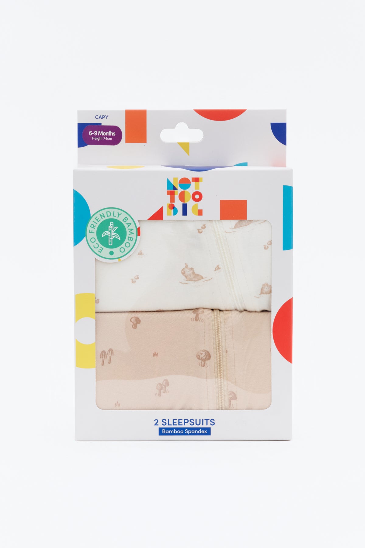 Not Too Big Capy Sleepsuit - 2 Pack