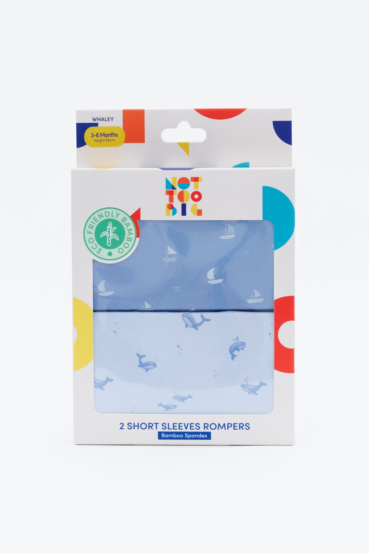 Not Too Big Whaley Romper - 2 Pack
