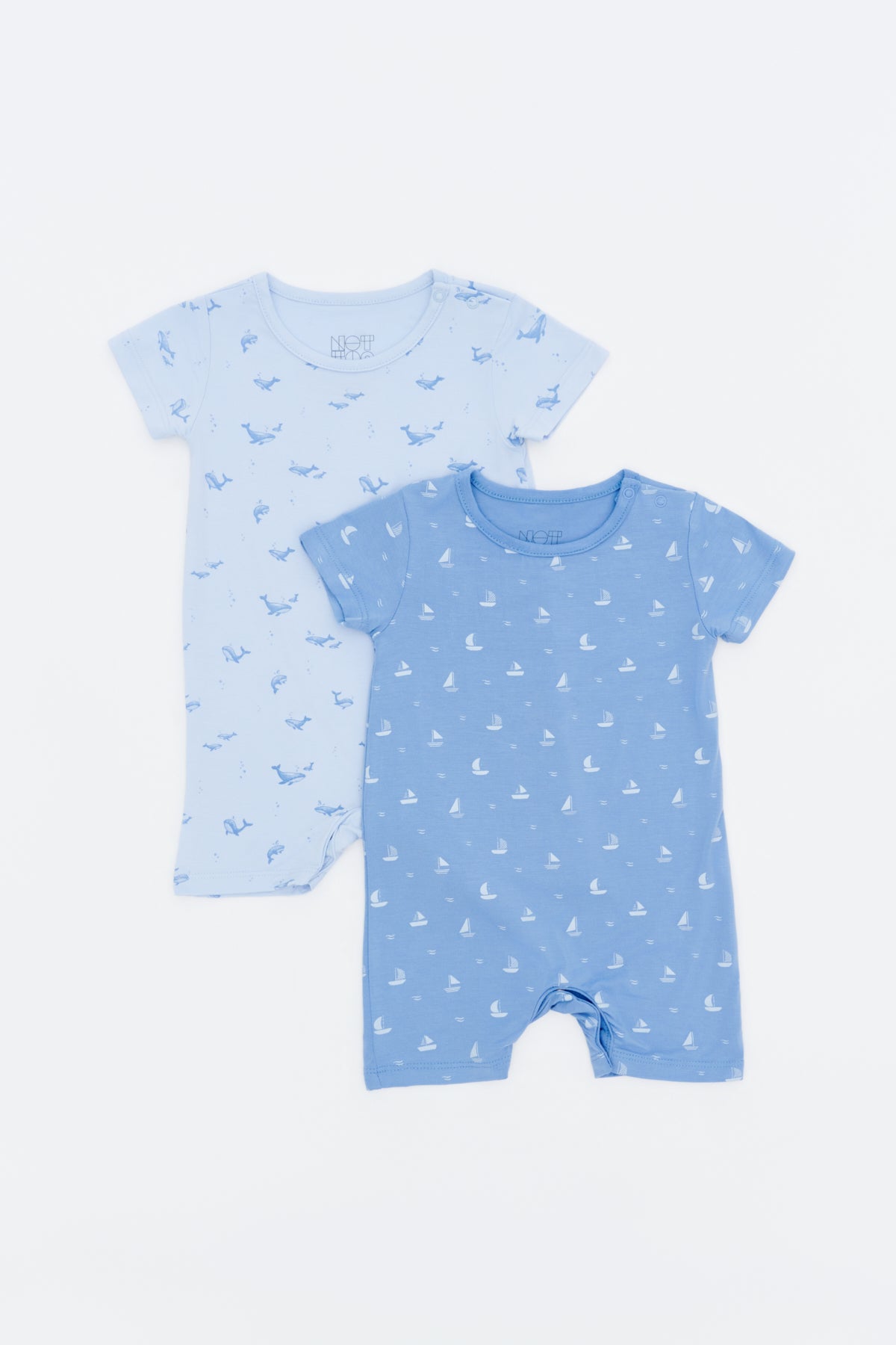 Not Too Big Whaley Romper - 2 Pack