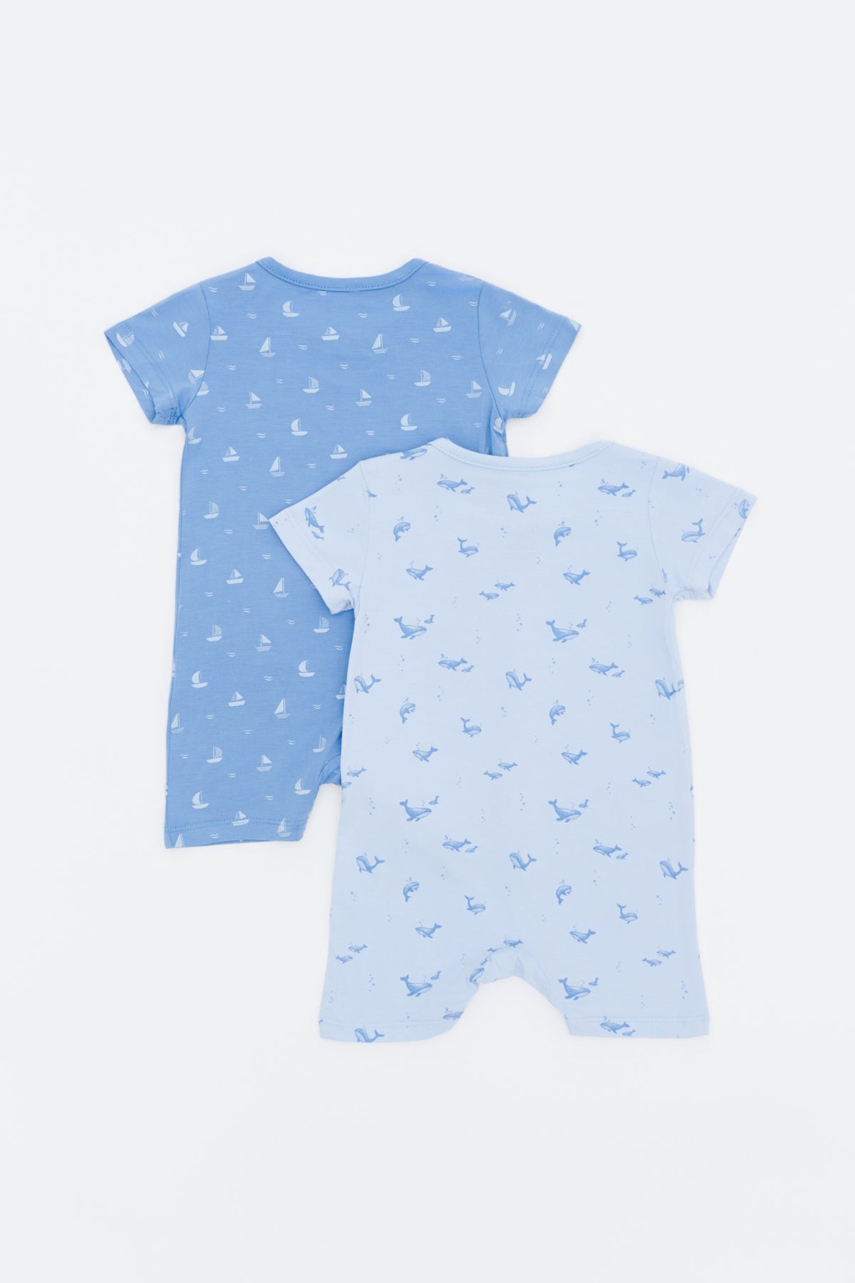 Not Too Big Whaley Romper - 2 Pack