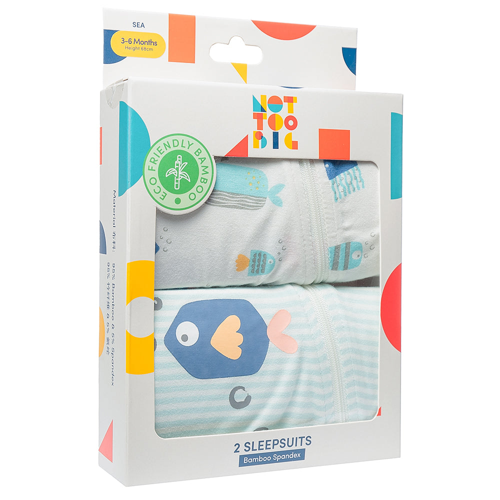Not Too Big Sea World Sleepsuit - 2PK