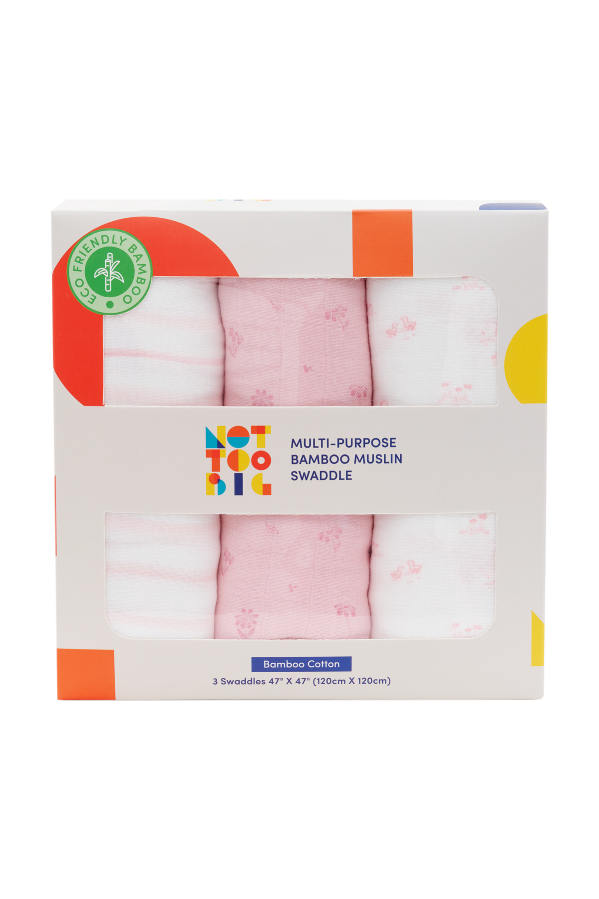 Not Too Big Essential Bamboo Swaddles 3pk - Assorted Designs