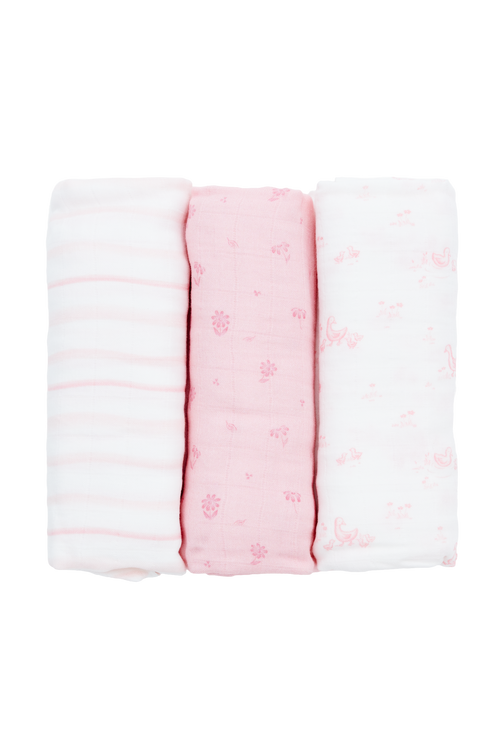Essential Bamboo Swaddles 3pk - Assorted Designs