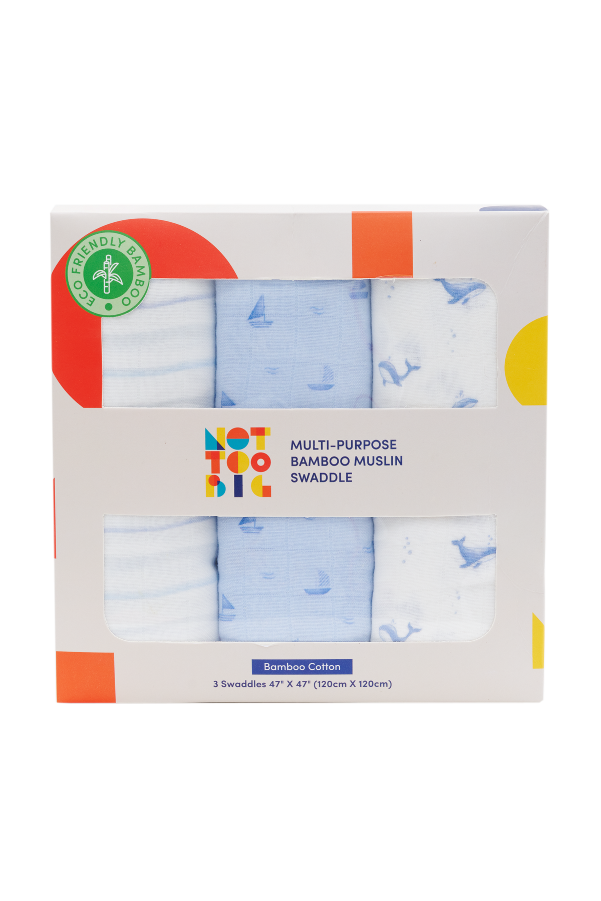 Not Too Big Essential Bamboo Swaddles 3pk - Assorted Designs