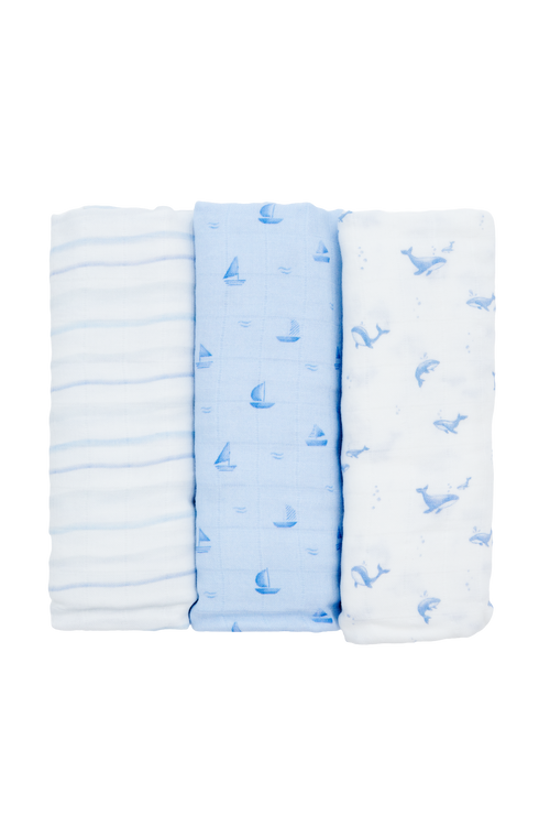 Essential Bamboo Swaddles 3pk - Assorted Designs