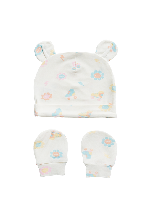 Daisy Crew Hat And Mitt Set
