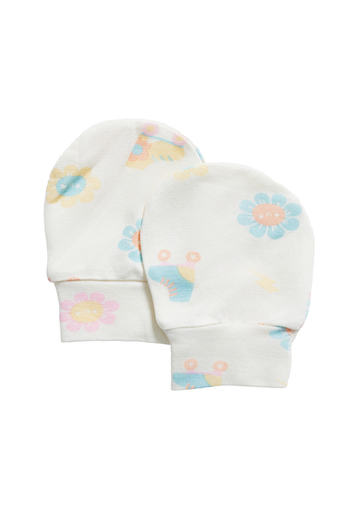 Daisy Crew Hat And Mitt Set