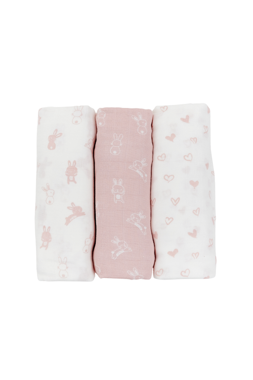 Essential Bamboo Swaddles 3pk - Assorted Designs