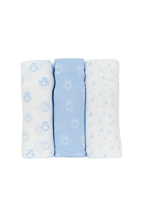 Essential Bamboo Swaddles 3pk - Assorted Designs