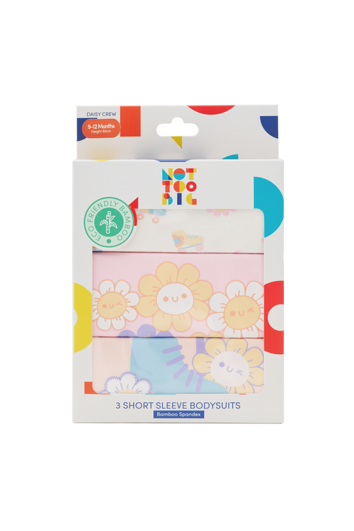 Daisy Crew Bodysuit - 3 Pack