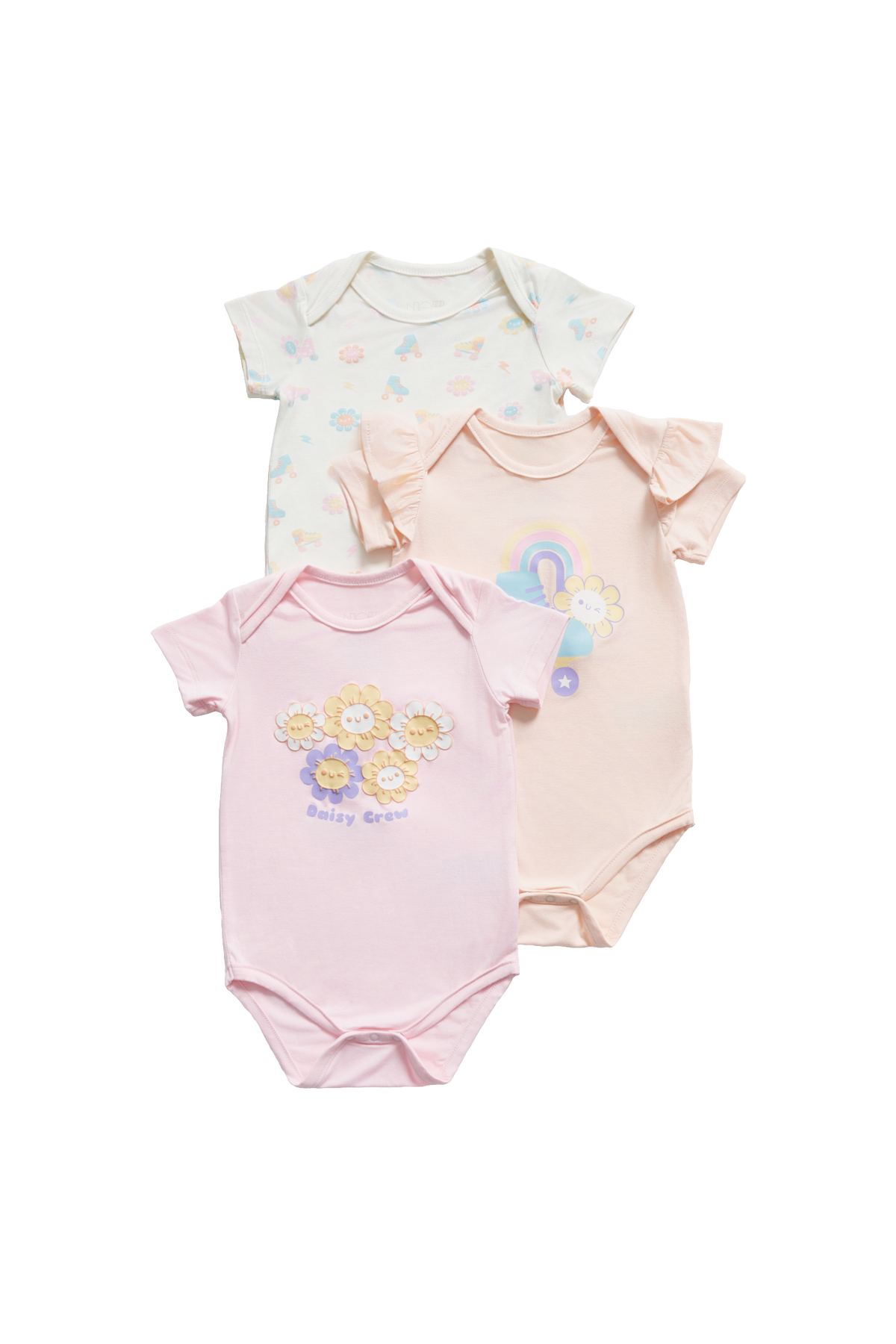 Daisy Crew Bodysuit - 3 Pack