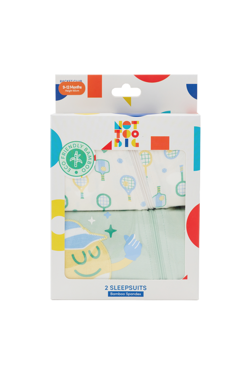 Racket Club Sleepsuit - 2 Pack
