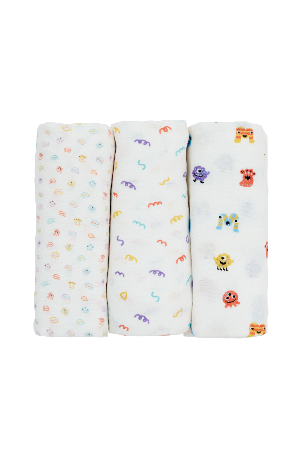 Bamboo Swaddles 3pk - Assorted Designs
