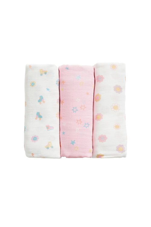 Bamboo Swaddles 3pk - Assorted Designs